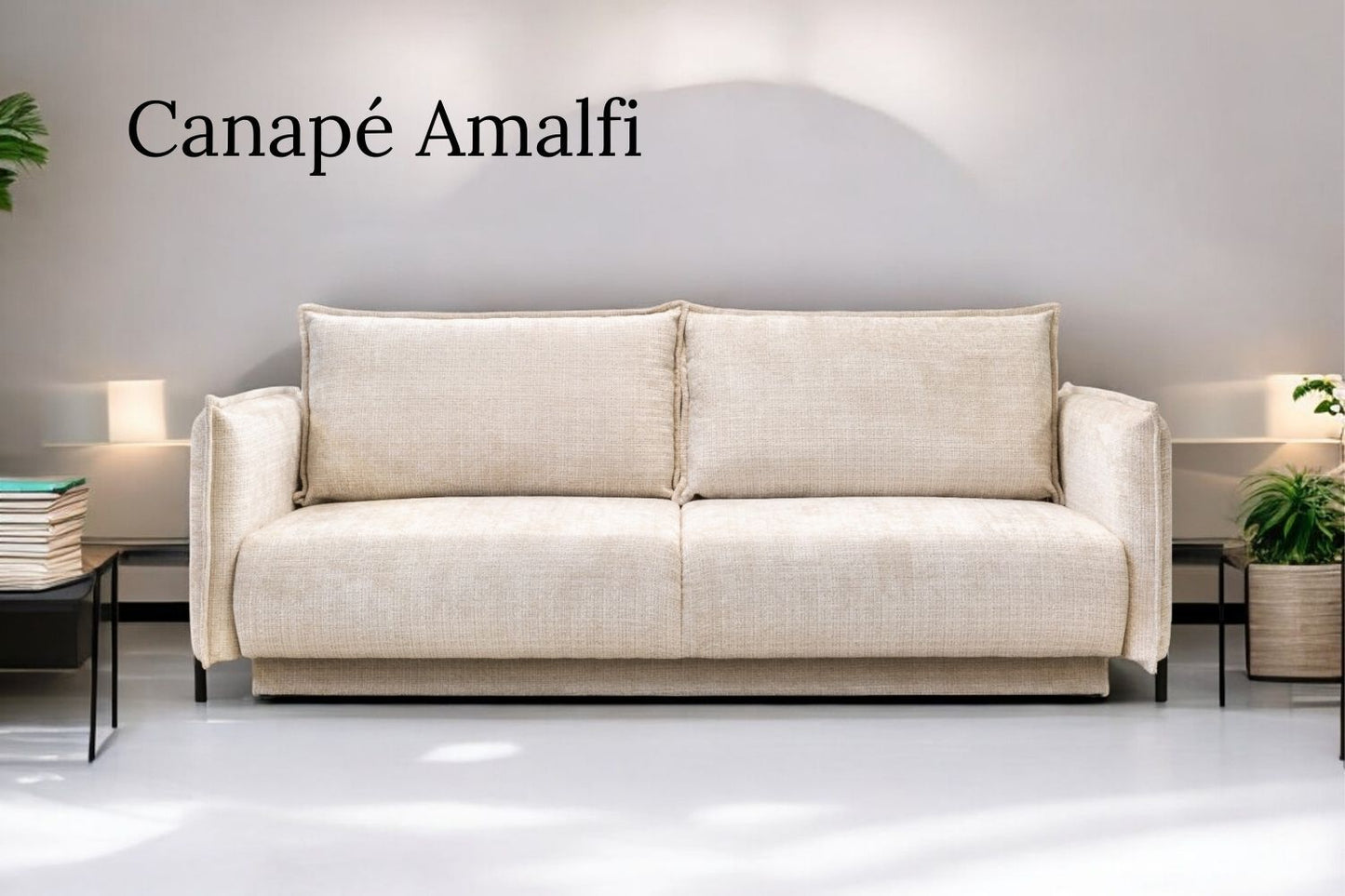 CANAPÉ « AMALFI » CONVERTIBLE BEIGE