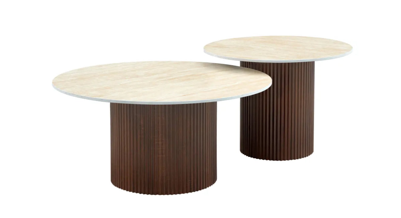 LOT DE 2 TABLES BASSES GIGOGNES « MINA »