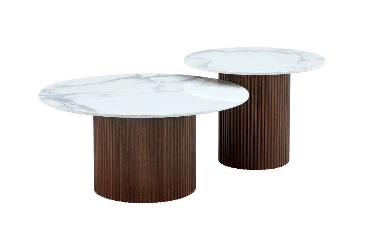 LOT DE 2 TABLES BASSES GIGOGNES « MINA »