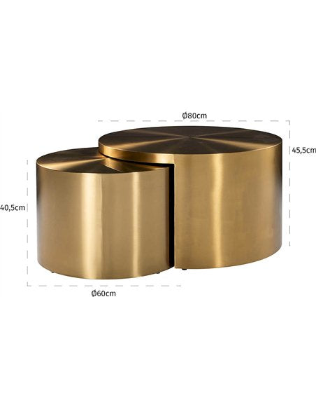 TABLE BASSE « QUEEN » GOLD